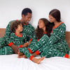 Family Matching Green Christmas Tree Pattern Christmas Long Sleeve Pajamas