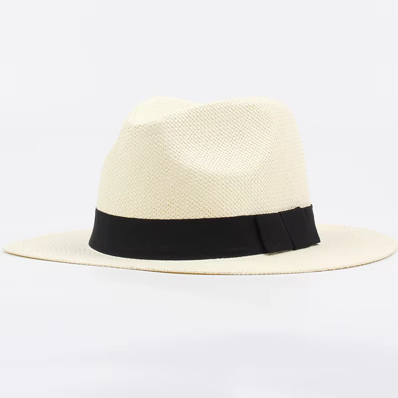 Black Band Straw Beach Hat (HT3090)