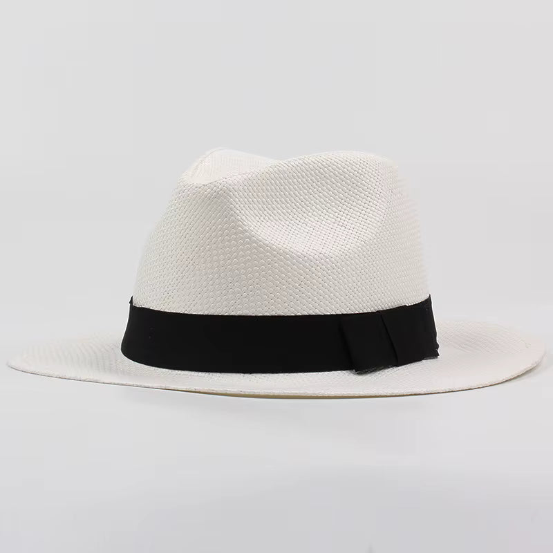 Black Band Straw Beach Hat (HT3090)