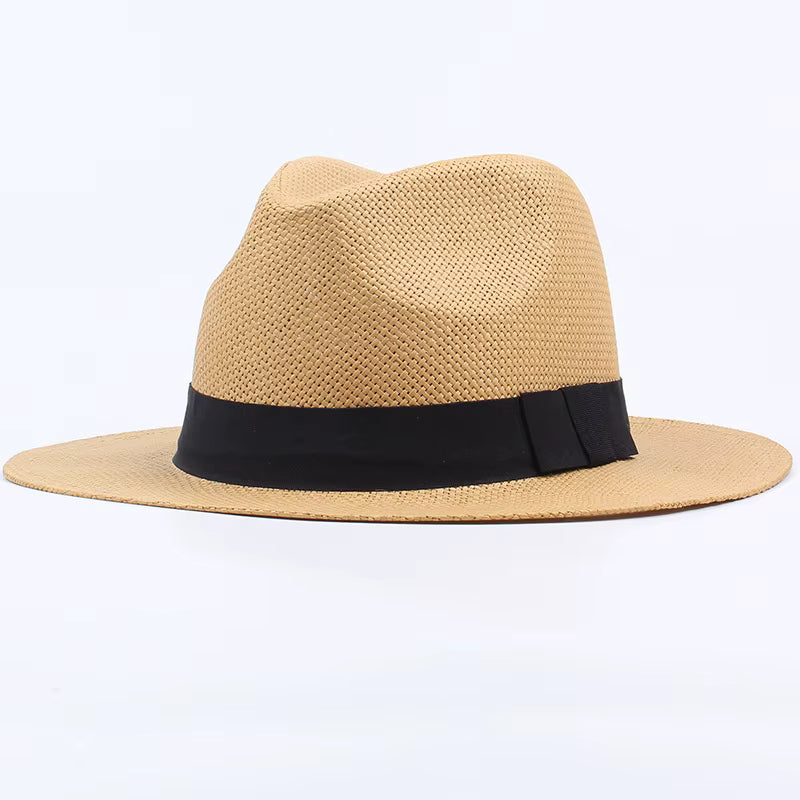Black Band Straw Beach Hat (HT3090)
