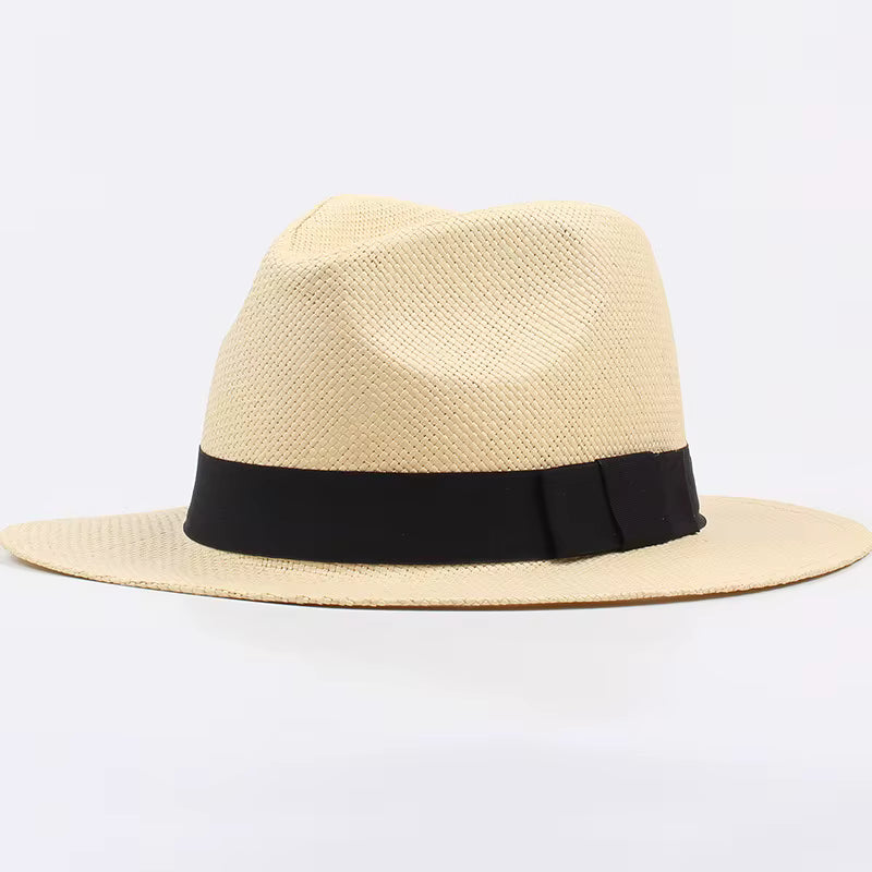 Black Band Straw Beach Hat (HT3090)