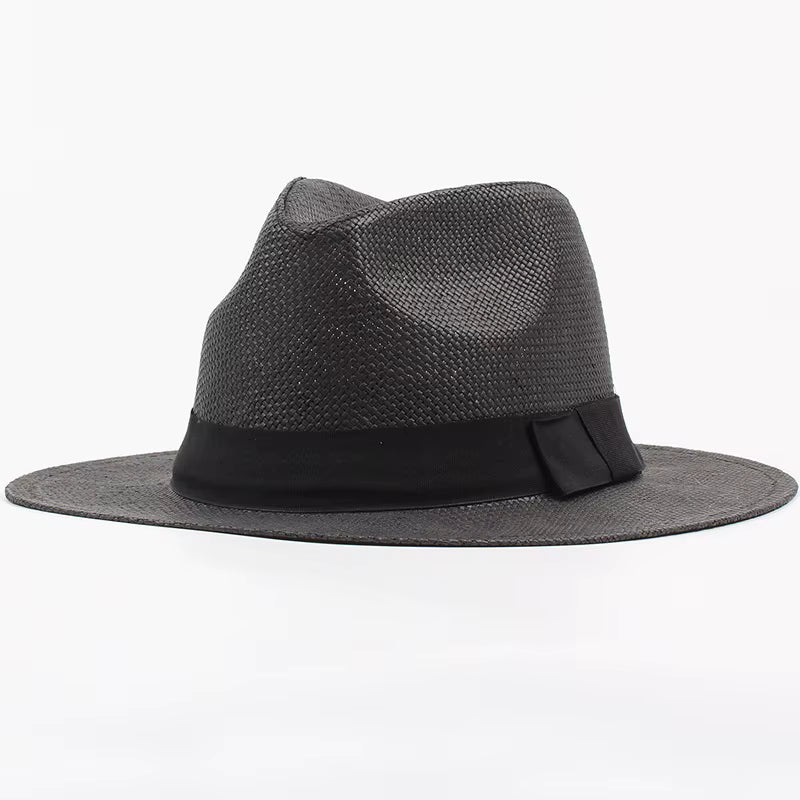 Black Band Straw Beach Hat (HT3090)