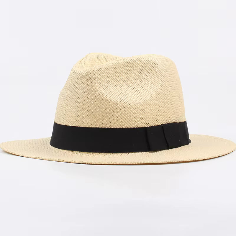 Black Band Straw Beach Hat (HT3090)