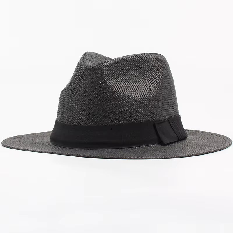 Black Band Straw Beach Hat (HT3090)