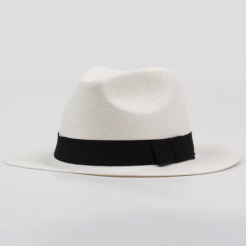 Black Band Straw Beach Hat (HT3090)
