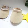 Women`s Raffia Straw Visor Hat with Transparent Brim