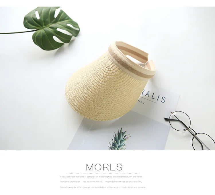 Women’s Raffia Straw Visor Hat