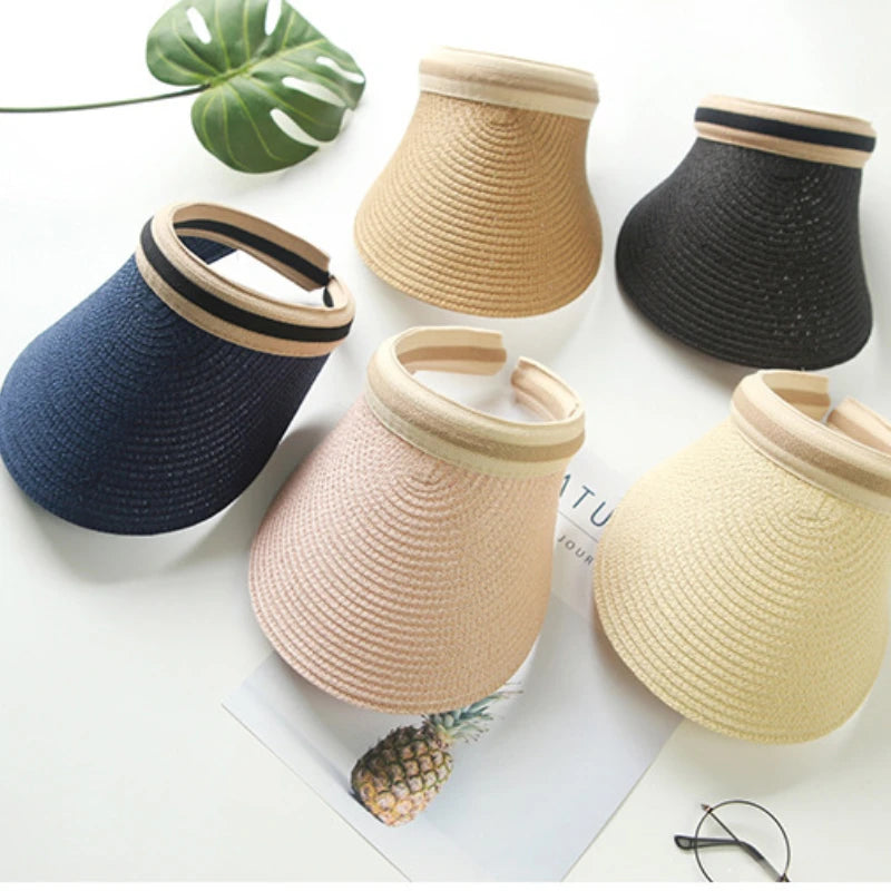 Women’s Raffia Straw Visor Hat