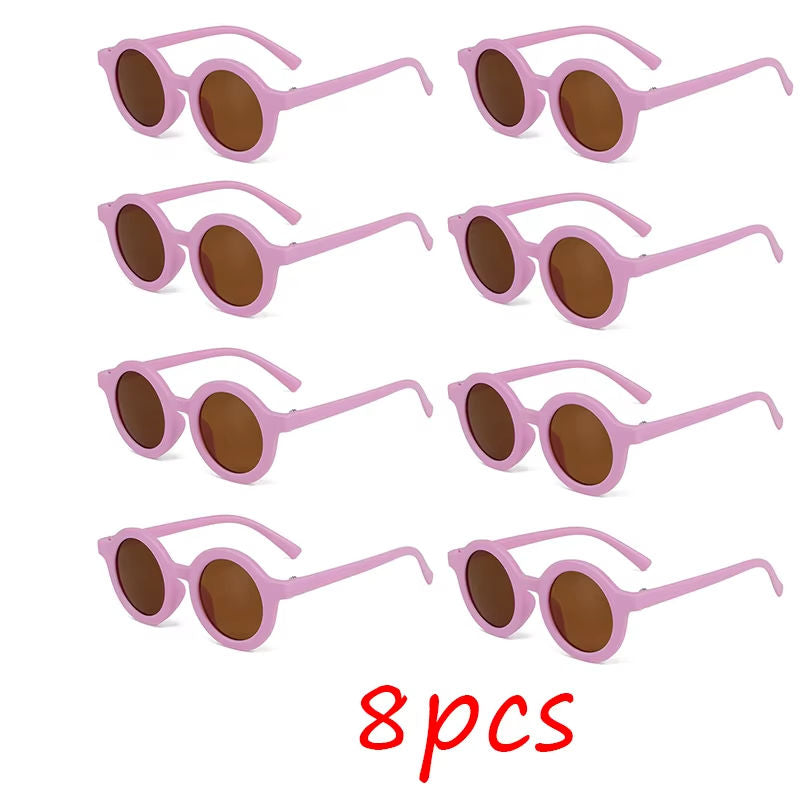 Children's sunglasses, inset style round frame, 1-7 year old baby sunglasses, sun shading, sun protection