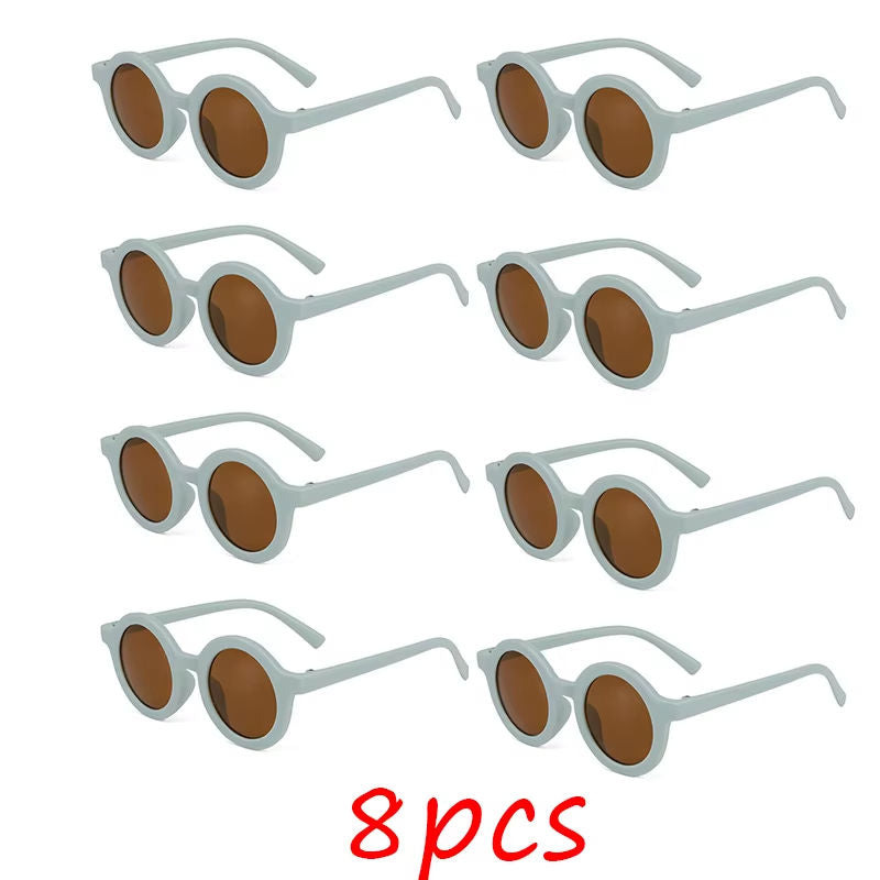 Children's sunglasses, inset style round frame, 1-7 year old baby sunglasses, sun shading, sun protection
