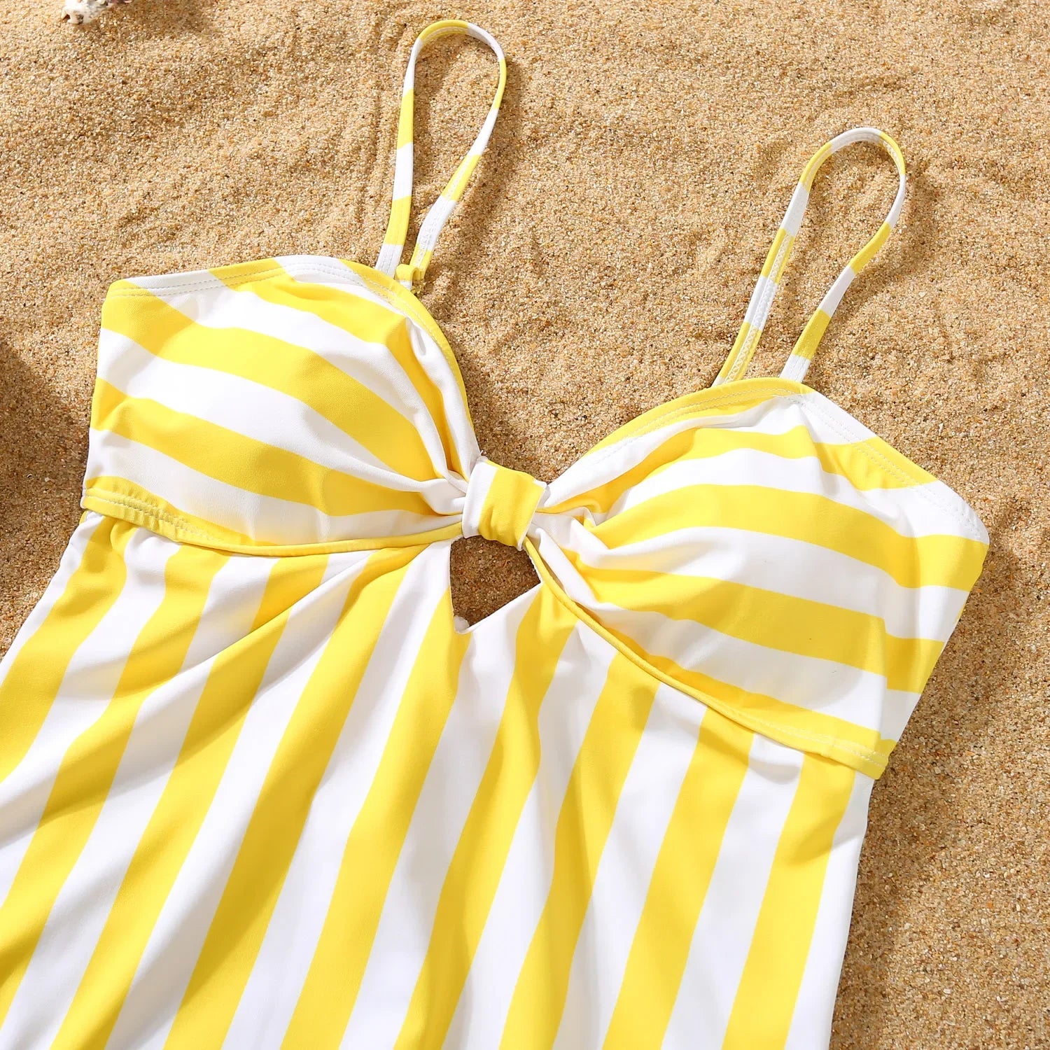 Yellow & White Family Swimwear