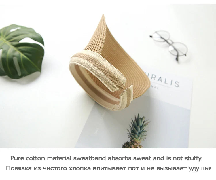 Women’s Raffia Straw Visor Hat