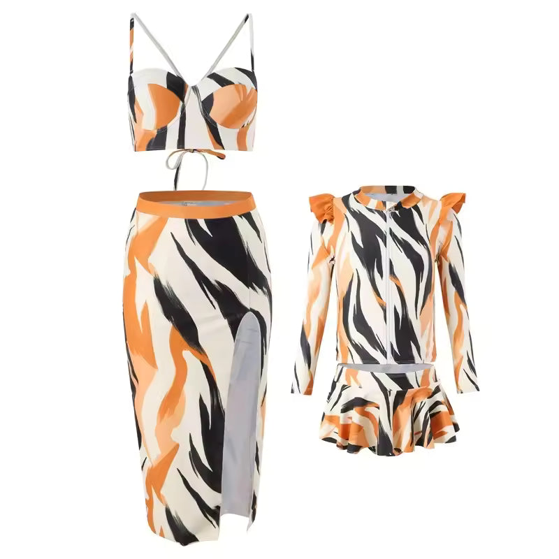 Family Matching Long Swimsuit Set