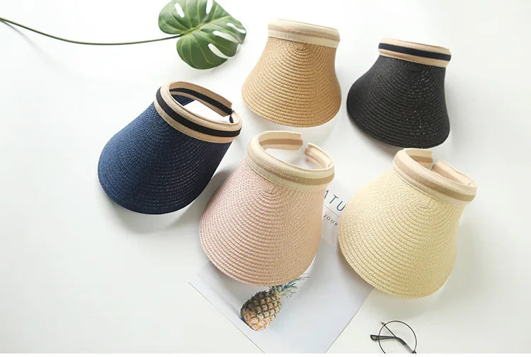 Women’s Raffia Straw Visor Hat