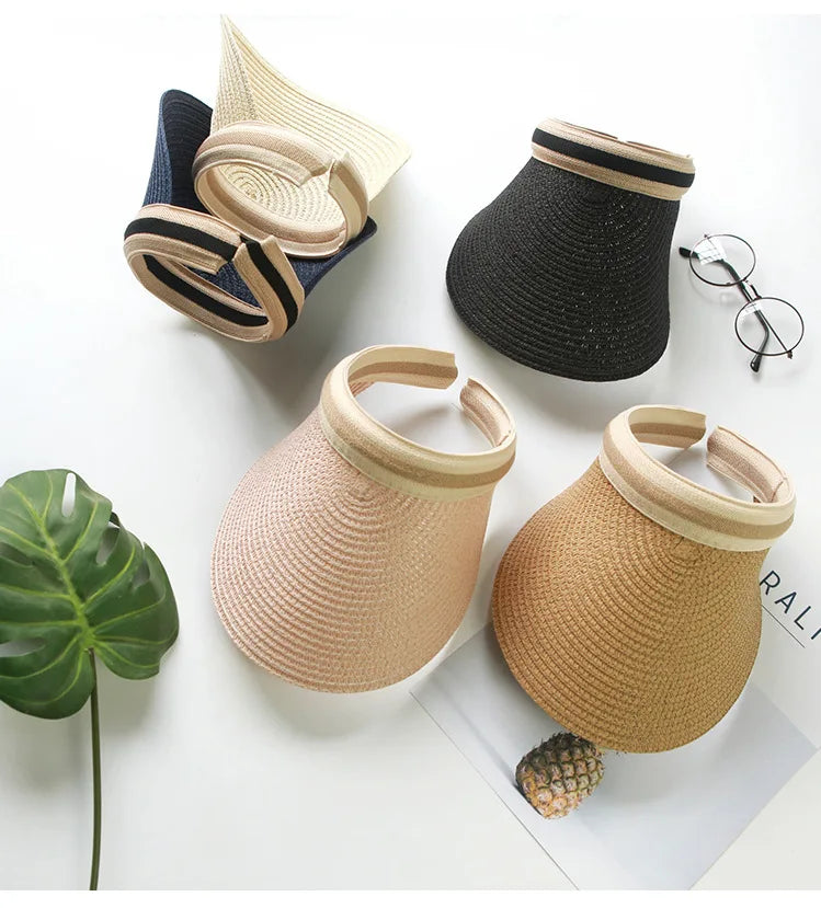 Women’s Raffia Straw Visor Hat