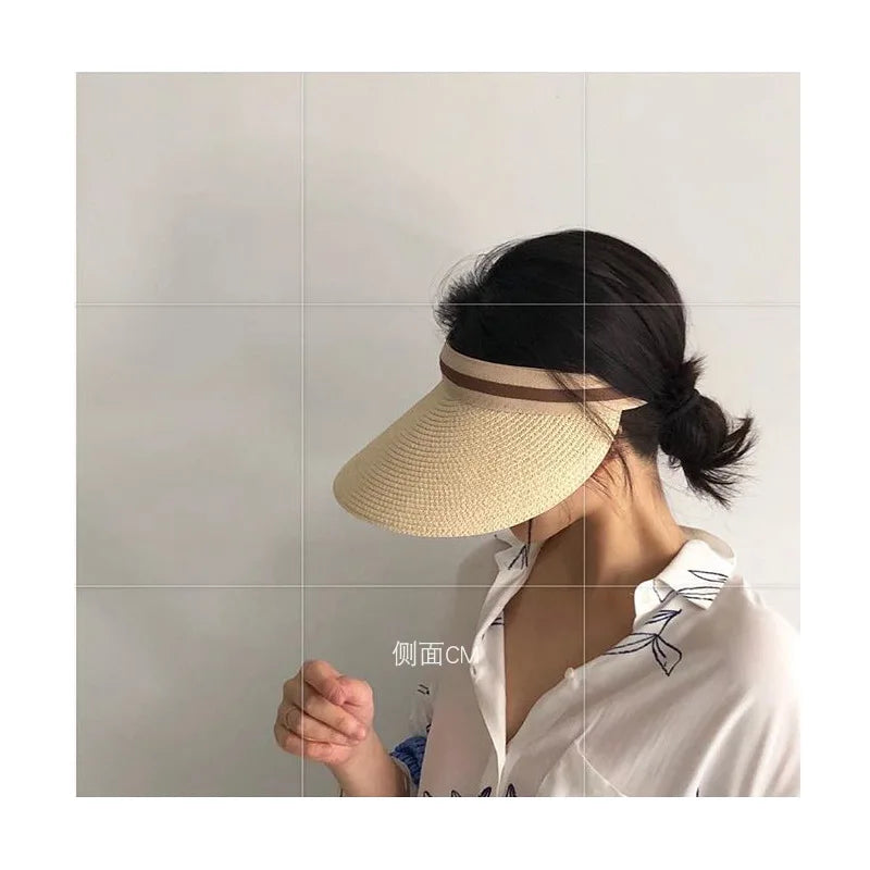 Women’s Raffia Straw Visor Hat