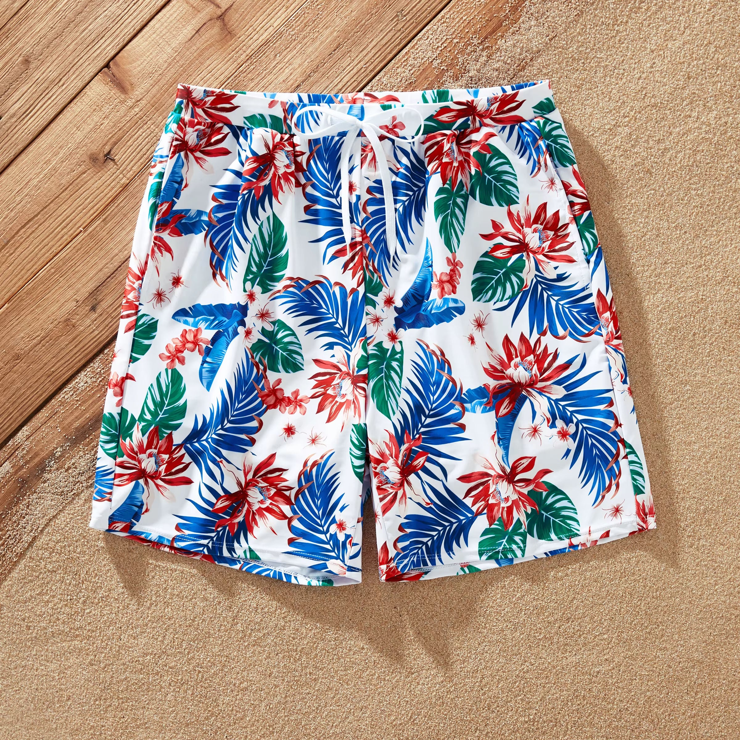 Tropical Plant Print Family Swim Set