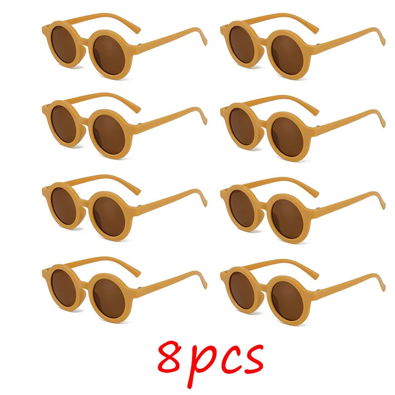 Children's sunglasses, inset style round frame, 1-7 year old baby sunglasses, sun shading, sun protection