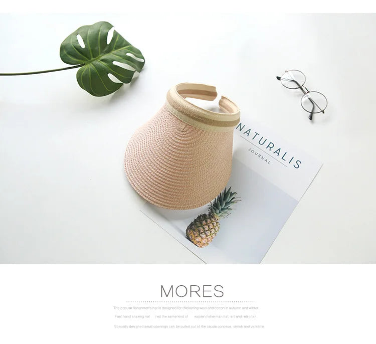 Women’s Raffia Straw Visor Hat