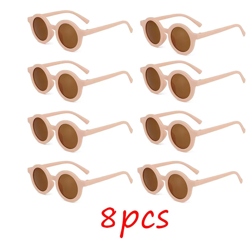 Children's sunglasses, inset style round frame, 1-7 year old baby sunglasses, sun shading, sun protection