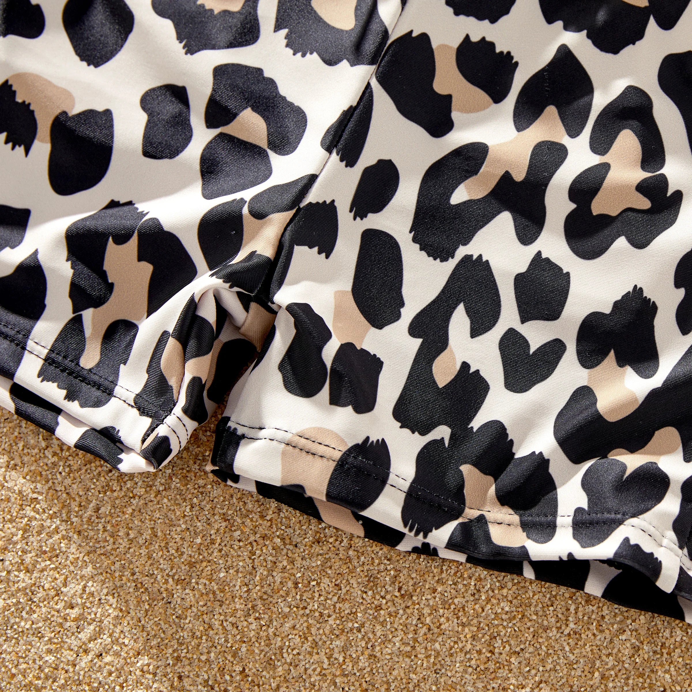 Leopard Print Family Swim Set with Sarong