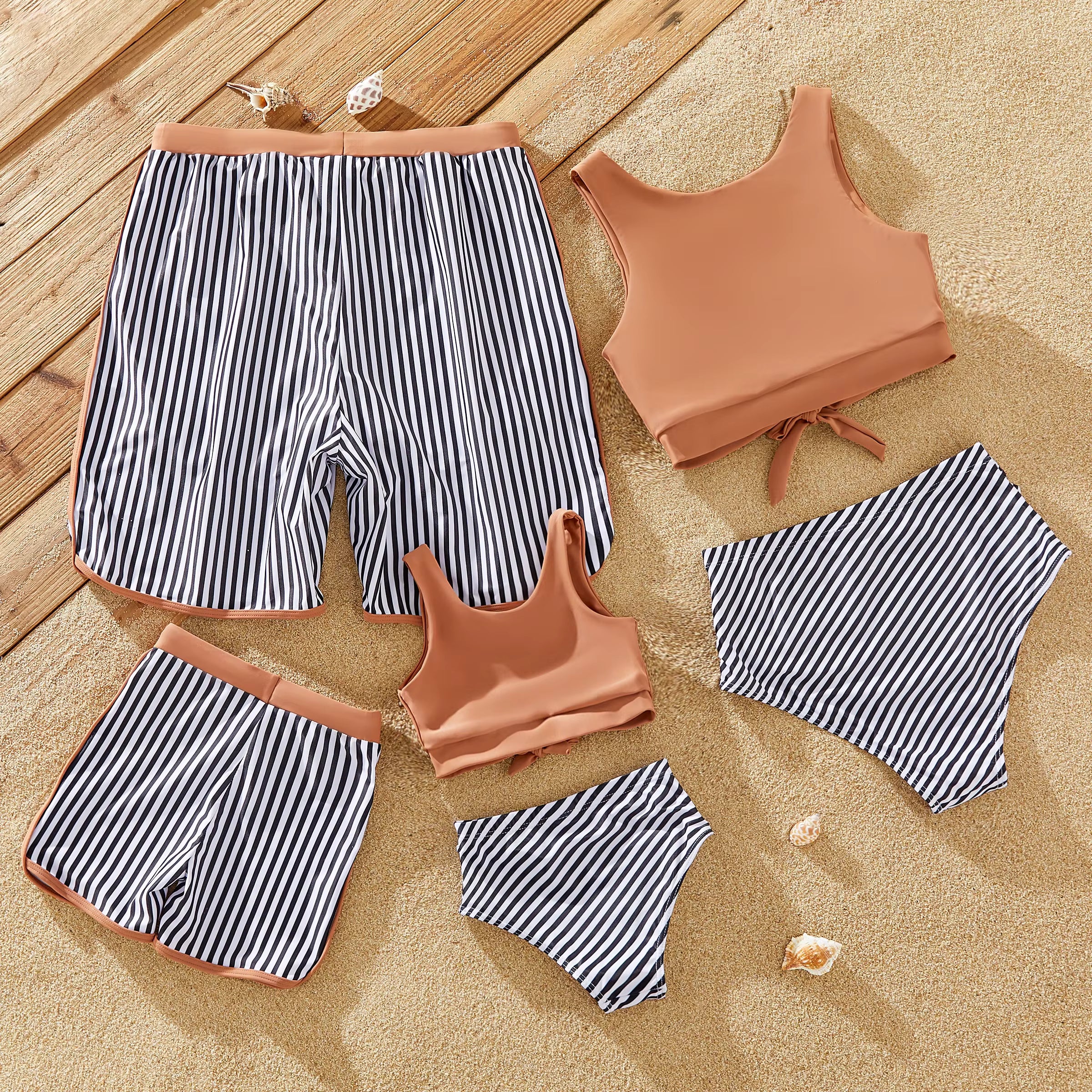 The Santorini Stripe Family Set