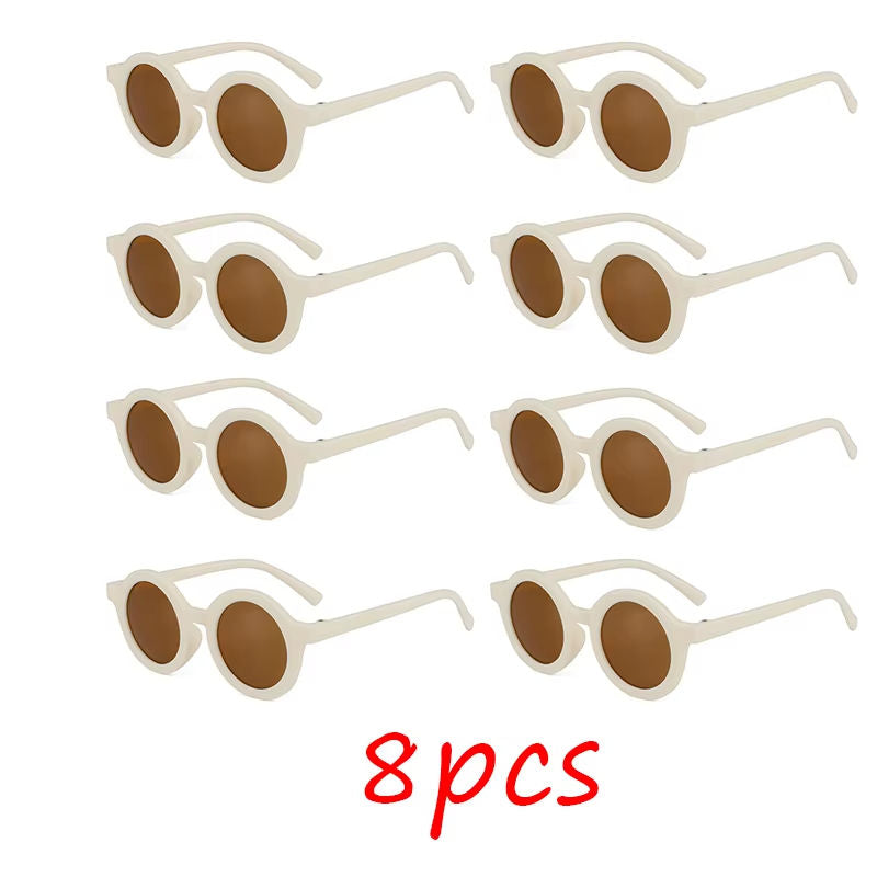 Children's sunglasses, inset style round frame, 1-7 year old baby sunglasses, sun shading, sun protection