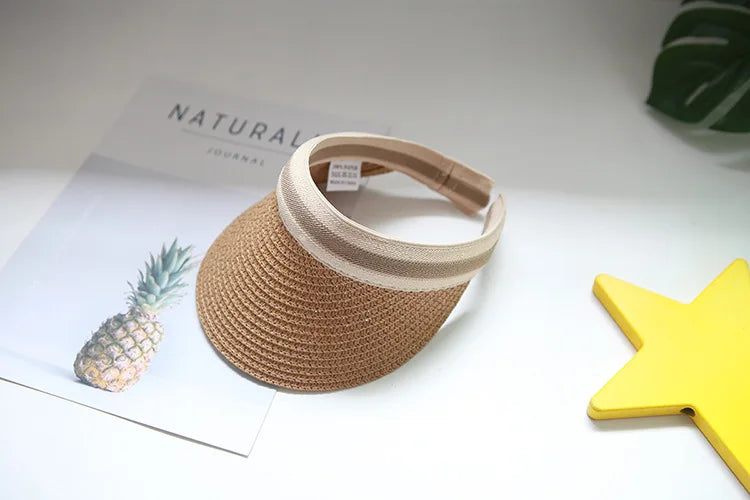 Women’s Raffia Straw Visor Hat