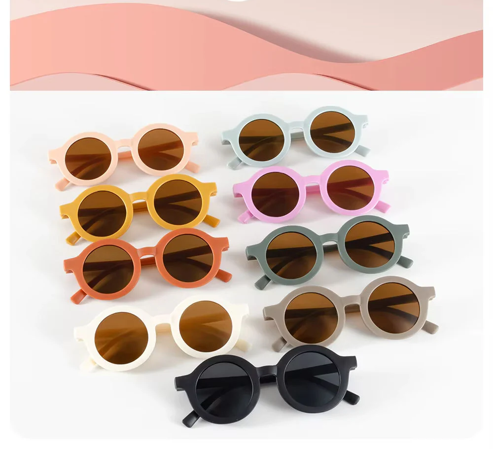 Kids Fashion Sunglasses Round Frame UV Protection Shades for Boys and Girls
