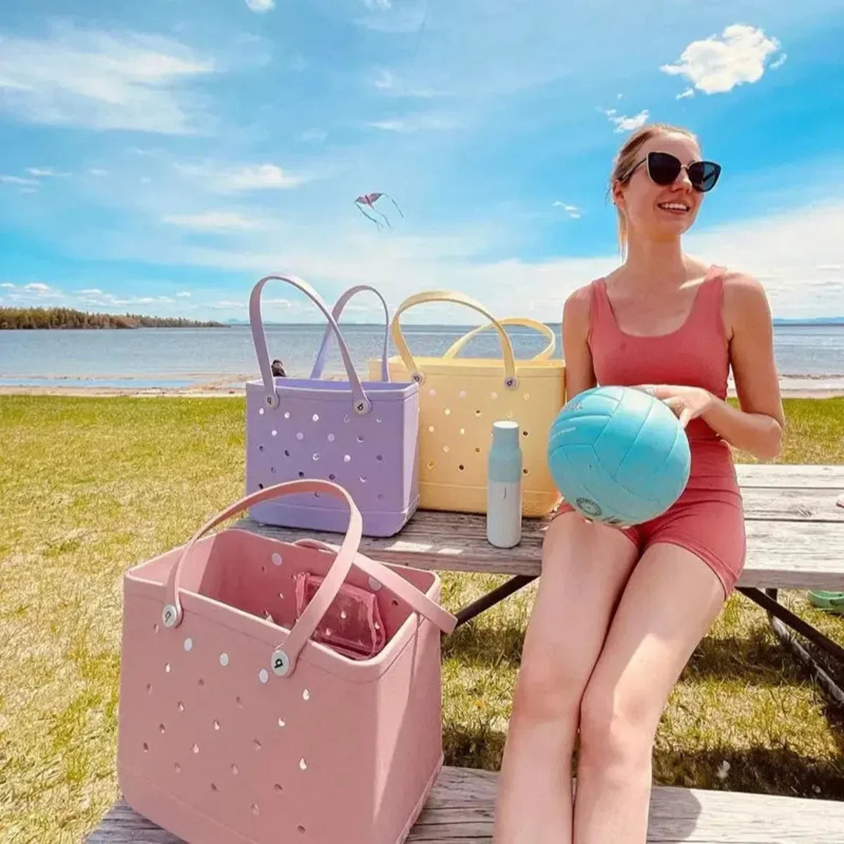 Oversized EVA Beach Tote Bag
