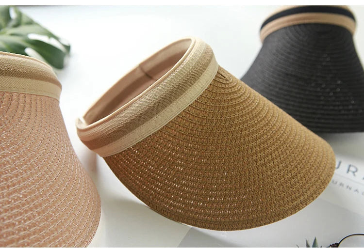 Women’s Raffia Straw Visor Hat