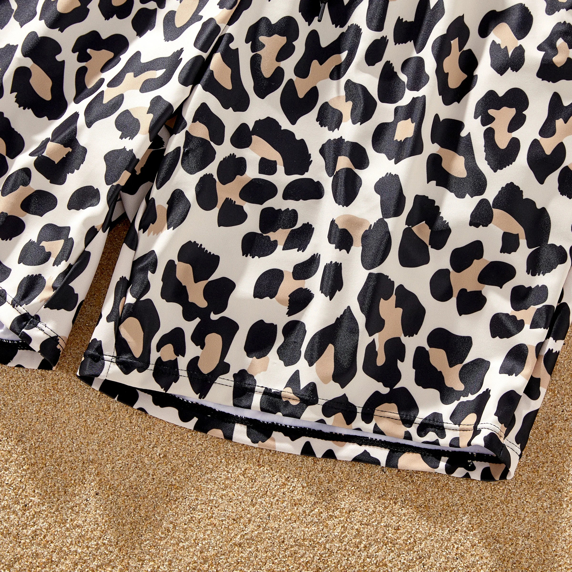 Leopard Print Family Swim Set with Sarong