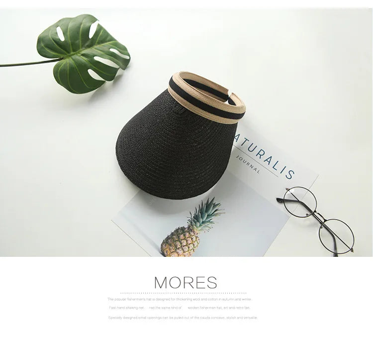 Women’s Raffia Straw Visor Hat