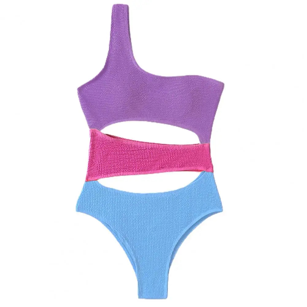 One-Shoulder Hollow Monokini