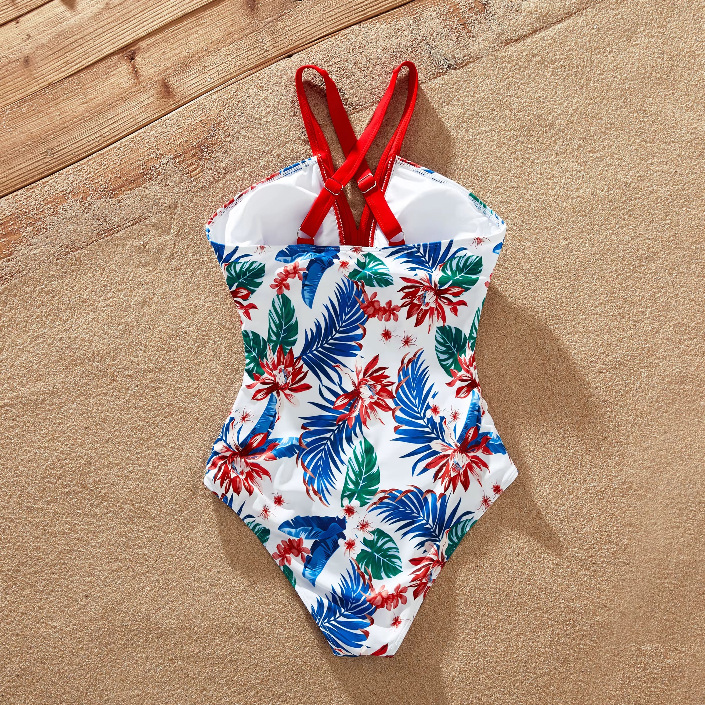 Tropical Plant Print Family Swim Set