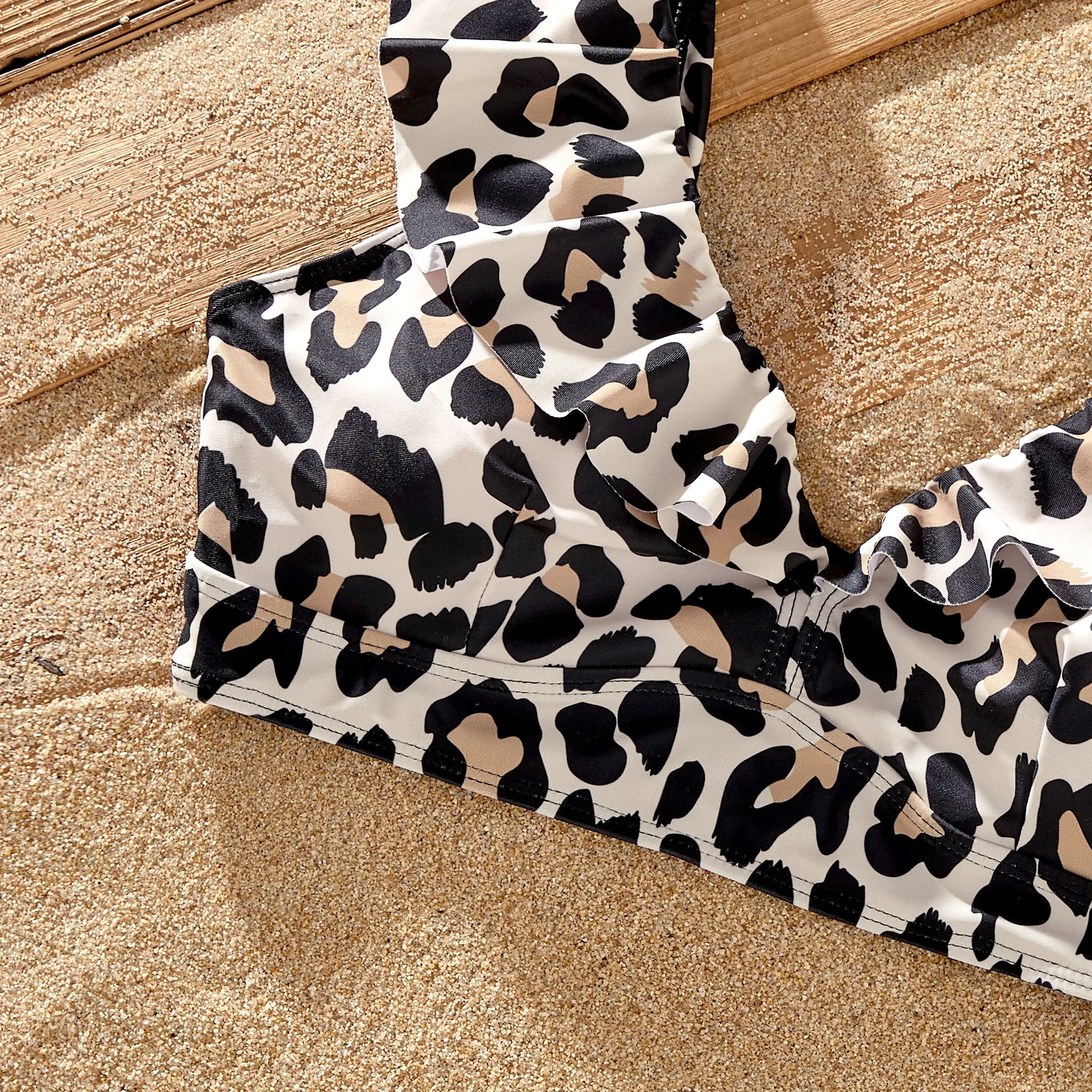 Leopard Print Family Swim Set with Sarong