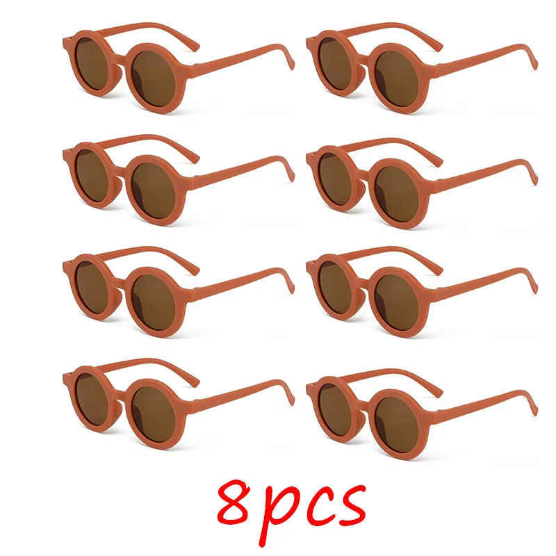 Children's sunglasses, inset style round frame, 1-7 year old baby sunglasses, sun shading, sun protection