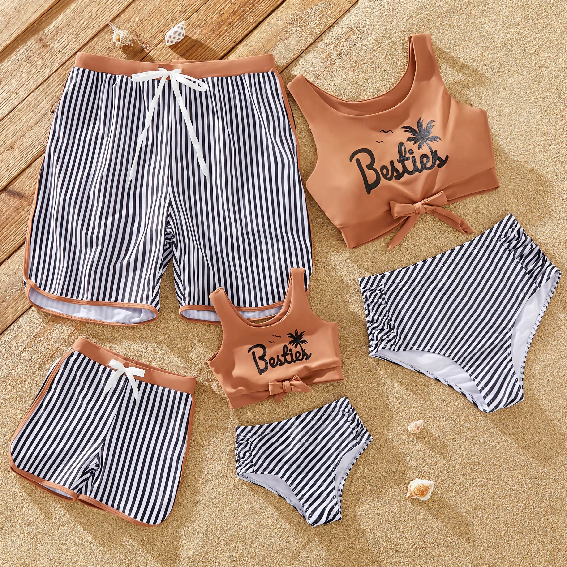 The Santorini Stripe Family Set