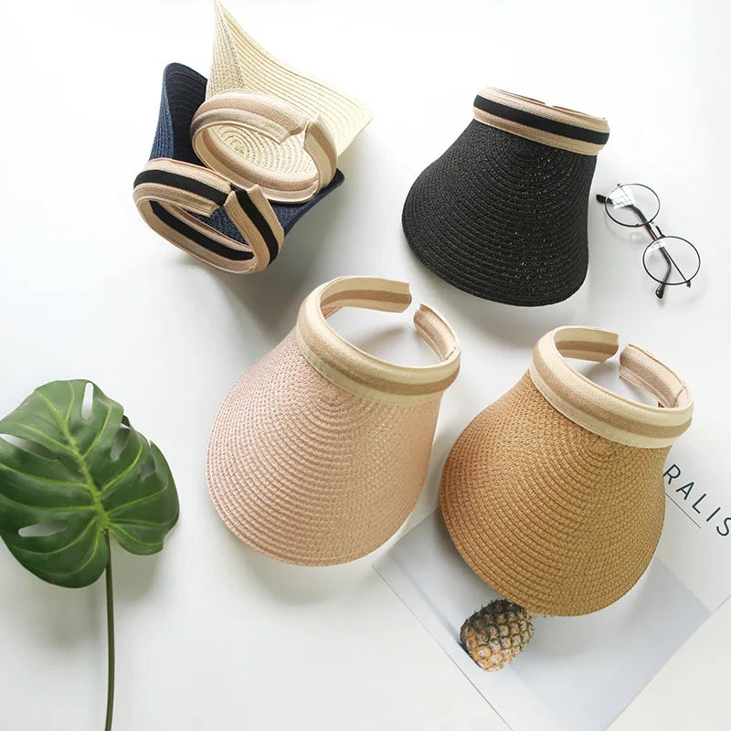 Women’s Raffia Straw Visor Hat