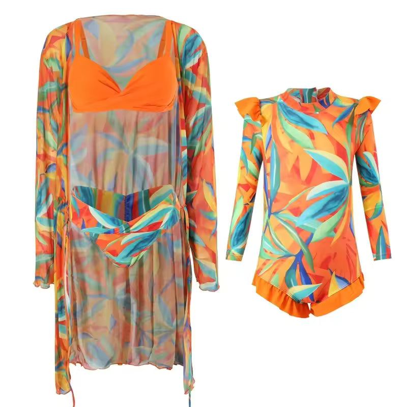 Family Matching Long Swimsuit Set