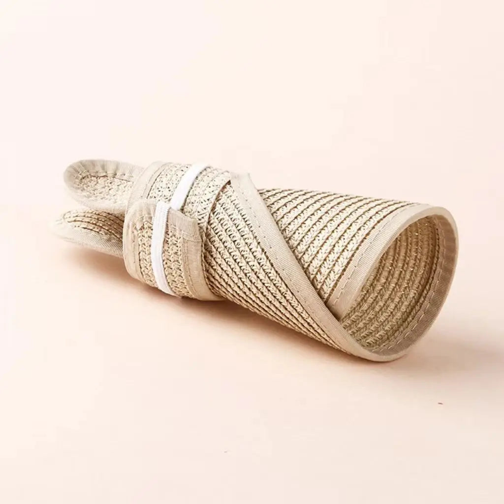 Kids Straw Visor Hat with Ears