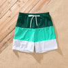 Green Colorblock Family Swim Set