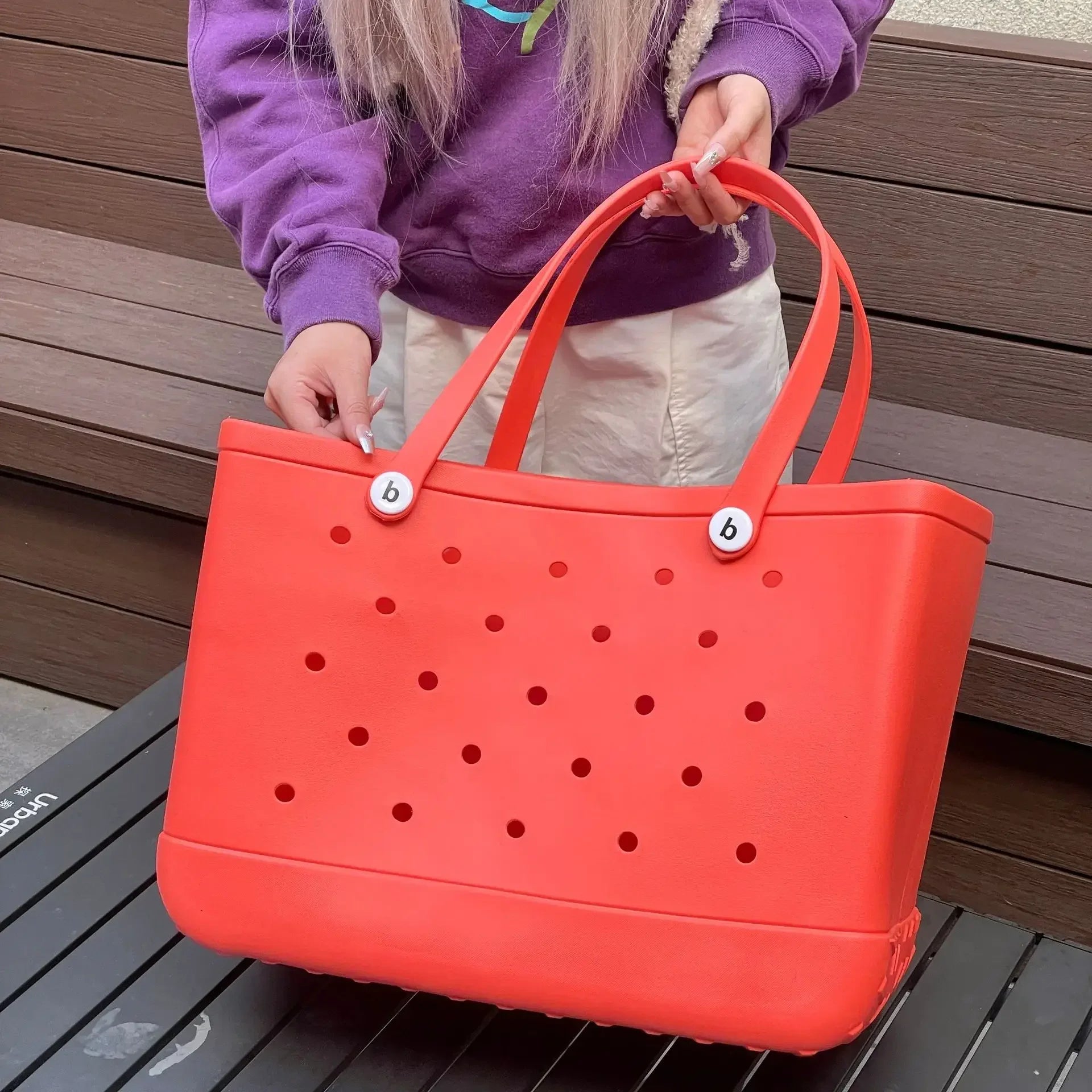 Oversized EVA Beach Tote Bag