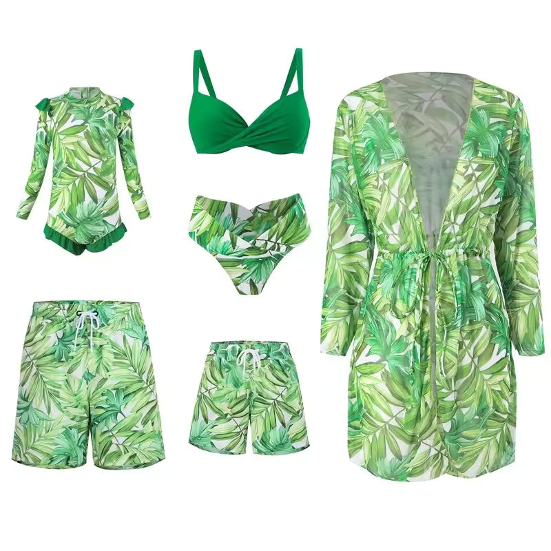 Family Matching Long Swimsuit Set