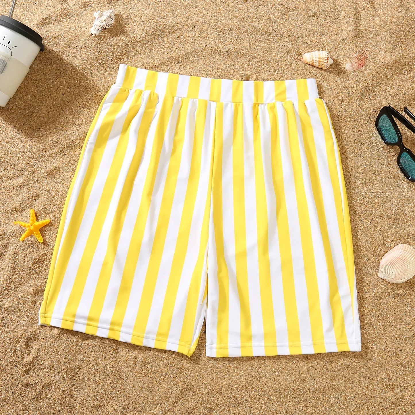 Waves and Wonder Swim - Yellow and White Swimwear