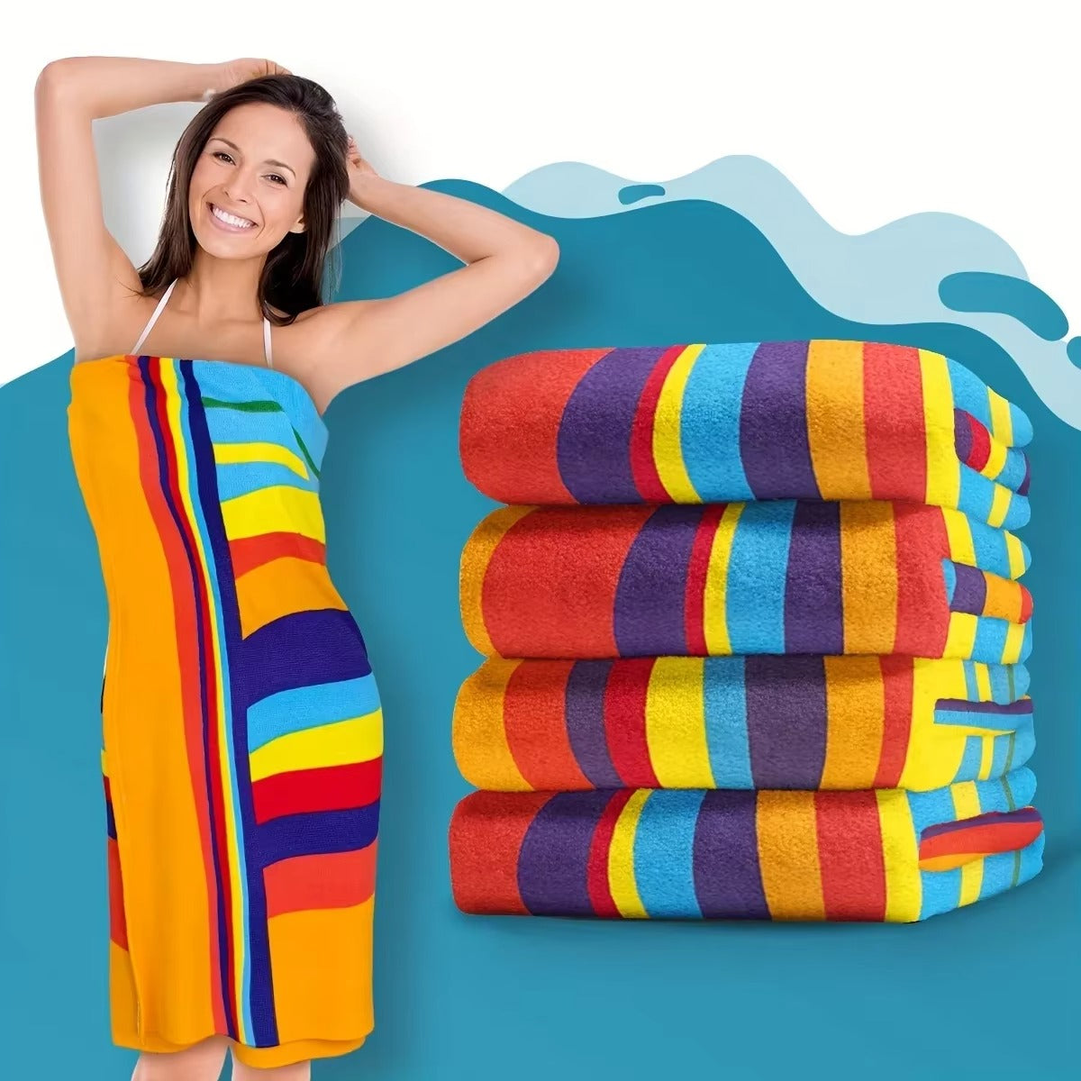 Extra Large Microfiber Beach Towel Quick Dry for Travel Use