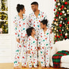 PatPat Christmas Colorful Graphic Print Long Sleeve Pants Pajama Family Set